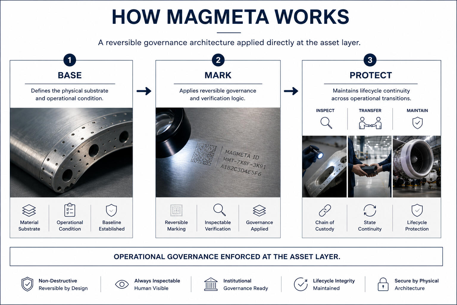 MagMeta — How it works Diagram showing how MagMeta works